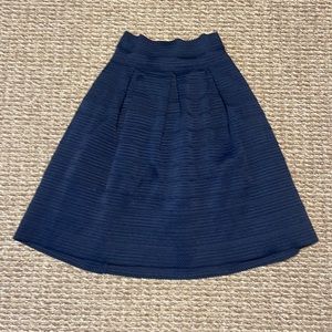 NWOT New York & Company Navy Blue Elastic Waist Skirt Size XS